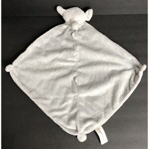 Angel Dear Lovey Gray Elephant Closed Eyes Plush Security Blanket Baby Knots